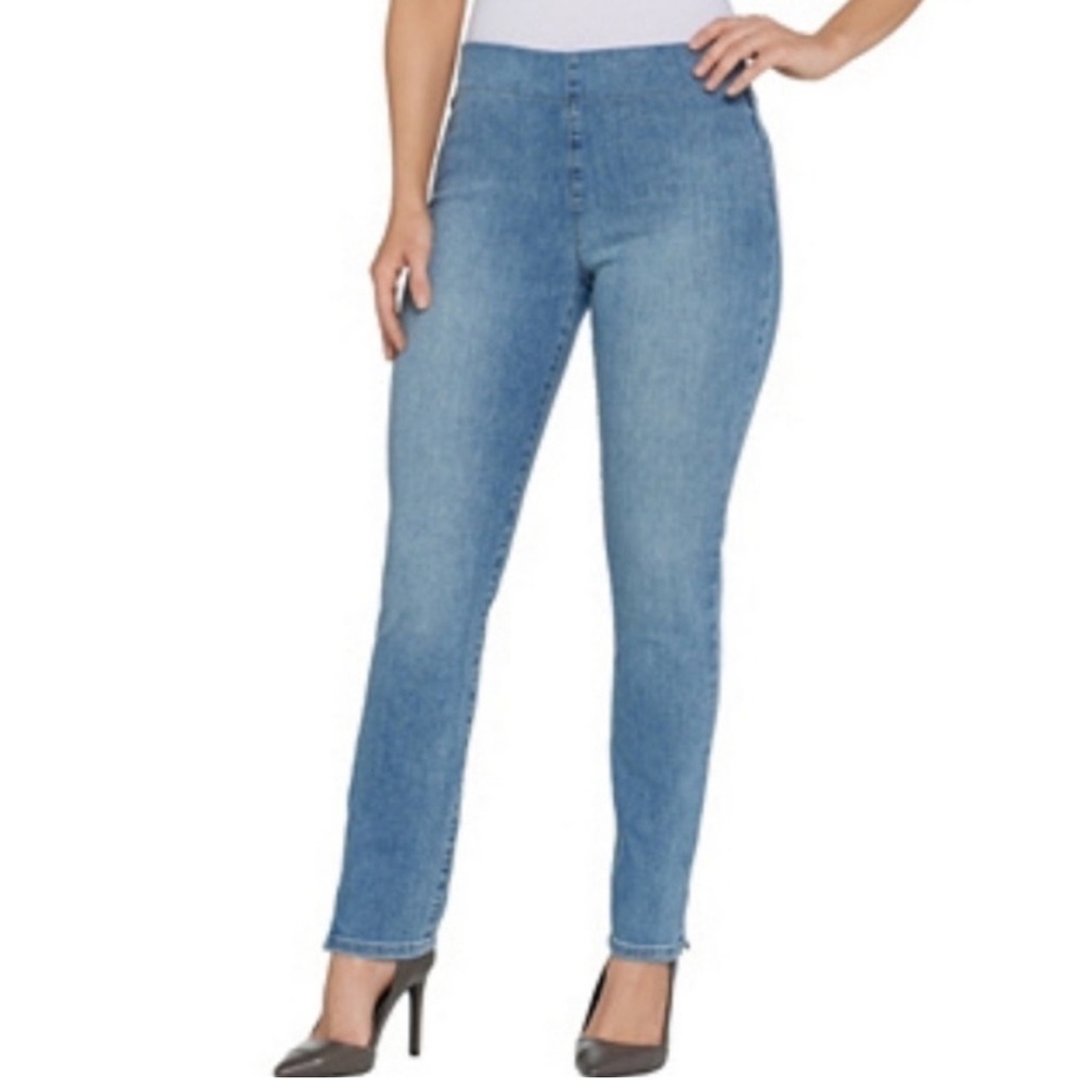 NYDJ Alina Pull On Ankle Jeans Light Wash Size 6